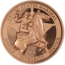 2026 Liberia $1 5 oz Copper United States Marshal BU Uncirculated picture