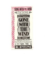 Vintage 1941 Gone With the Wind Al Ringling Theatre Program Baraboo Wisconsin WI picture