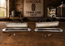 OEM 1975-1979 Lincoln Town Car Opera Lamps LH RH B Pillar Light Socket Set picture