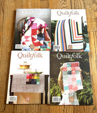LOT 4 different large Quiltfolk / quilt / quilting pamphlets catalogs picture
