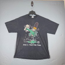 Vintage 90s Korn Nu Metal Sick And Twisted Tour Band T-Shirt Staind Size XL picture