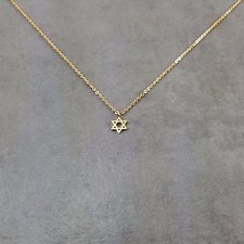 Star of David GOLD Necklace Jewish Magen David Pendant Judaica Religious picture