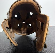 Vintage 1940s Wilson Leather Head Protector Helmet Baseball Football Stamped 7 picture