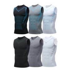 Men Compression Shirt Version Ionic Shaping Sleeveless Vest Sport Tank Top S-2XL picture