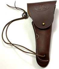 M1911 .45 Leather Hip Holster Brown US WWII WW2 Style M1916 .45 Holster for Colt picture