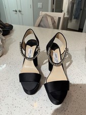 Jimmy Choo santina 105 platform satin heels EU 37.5 picture