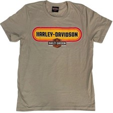 NWT, Harley-Davidson Men's Repeat Tan Short Sleeve T-Shirt, Tan, Size XL picture
