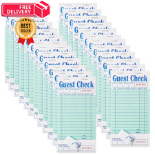 ZPARIK 24 Pack Guest Checks Books for Servers Server Note Pads, 24pcs, Green picture