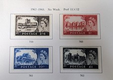 GB  QEII 1967 Castles 2/6 - £1  No Wmk  SG 759/62    MHR picture