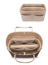 LEXSION Felt Purse Bag Organizer Insert with zipper Bag Tote Shaper Fit Speedy picture