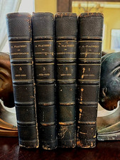 Flaubert Correspondance 4 Volumes 1890s Mixed Set — Period Half-Calf — Clean picture