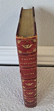 Vintage 1901 TRAVEL PICTURES by Heinrich Heine Book Red Leather Bohn's Library picture
