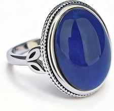 Mood Rings for Women |925 Sterling Silver Ring with 18mm Oval vintage mood ri... picture