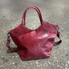 Latico Leathers Nash Tote Crossbody Bag Handcrafted Oxblood Leather Made USA picture