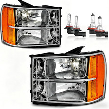 2007-2013 Sierra 1500 2007-2014 2500HD 3500HD Headlight Set–Compatible Replaceme picture
