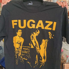 Vintage Fugazi Punk Band T-Shirt Retro Rock Tee Black Unisex S–5XL picture