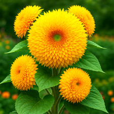 🌻 100+ DWARF TEDDY BEAR SUNFLOWER SEEDS • AUTUMN POM-POM • USA picture
