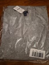 J. crew Knit Sweater - gray size L 100% cotton thin NWT mens picture