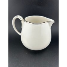 Noritake Yvonne Creamer Pitcher Ivory China Silver Trim 7522 Japan picture