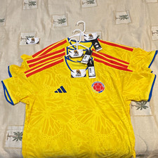 adidas Authentic Colombia National Team Soccer Jersey Yellow Men’s XL picture