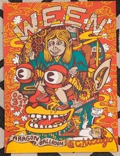Ween Halloween Night Concert 2018 Chicago Poster Signed 216/260 Excellent picture