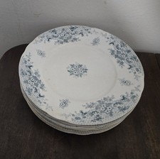 Antique KT&K Semi Vitreous Porcelain Teal Floral 9