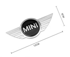 New 2PCS Metal Silver MINI Cooper CLUBMAN S Hood Trunk Emblem Badge picture