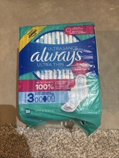 Always Ultra Thin Feminine Pads Women Size 3 Extra Long Super Absorbency, 38 Ct picture