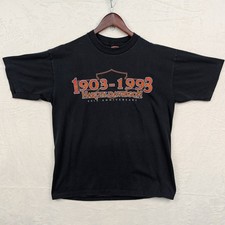VTG Harley Davidson T-Shirt Mens XL Faded Black Milwaukee Single Stitch USA 90s picture