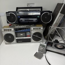 6-Vintage Electronics Boombox Radio Emerson Magnavox Radio Shack UNTESTED/PARTS picture