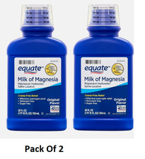 2pk Equate Milk of Magnesia Saline Laxative, Original Flavor, 1200 mg, 26 fl oz picture