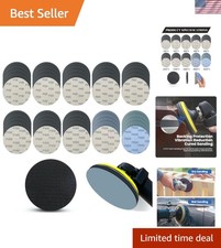 5 Inch 51pcs Wet Dry Sanding Discs Hook and Loop Foam Backing Pad, Waterproof... picture