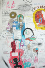 ~Jean Michel Basquiat~ Original Work On Paper~~ 30X22 Inches~~ Circa 1986 picture