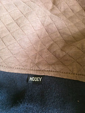 HOOEY Men's Pullover Sweater Mock Neck Colorblock Blue/Gray XL picture