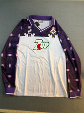 Lotto Fiorentina Batistuta 9 White/Purple Long Sleeve Soccer Jersey Men’s 2xL picture