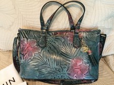 🌺 BRAHMIN  GREEN SOLANDRA 🌺  GENUINE LEATHER   🌺 BEAUTIFUL 🌺 picture