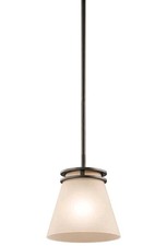 Kichler Hendrik Mini Pendant 1Lt, Olde Bronze, Umber Etched - 1687OZ picture