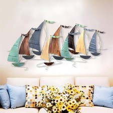 Edaknez Large Metal Sailboat Wall Decor, 51
