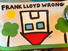 TODD GOLDMAN Frank Lloyd Wrong Hand signed Humor Funny Lithograph 147/350 picture