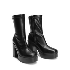 Women's Platform Gogo Ankle Boots Chunky High Heel Y2K Style Fashion Booties picture