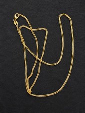 Vintage EternaGold 14K Yellow Gold Fine Curb Chain Necklace 24” Italy EG 585 3g picture