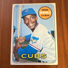 Topps 1969 Ernie Banks Base Set #20 Chicago Cubs Baseball Card picture