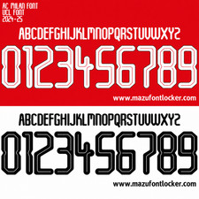 AC Milan 2024/25 Nameset Custom Name Number Heat Transfer Vinyl Football Shirt picture