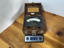 VTG Weston DC Milliammeter Model 322 Milliamperes WOOD CASE Steampunk Project picture