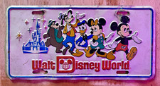 Vintage Walt Disney Souvenir License Plate Mickey Minnie Donald Goofy Pluto picture