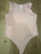 Lululemon Pink Scoop Neck Sleeveless Bodysuit Women’s XL picture