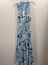 Pre-Owned Lilly Pulitzer Blue Size Medium Maxi Sleeveless Dress picture