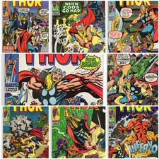 THOR Lot of 8 #173 174 176 177 178 179 180 181 Marvel Bronze Age VG picture