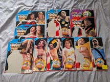 WWF Hasbro Lot - WWE Vintage Titan Sports LJN Wrestling Figures – 11 Card Backs  picture