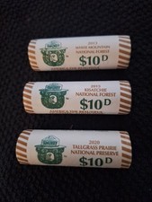 ** 3 ROLLS - SMOKEY THE BEAR QUARTER ROLLS - FV $30 ** picture